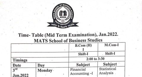 Mid term examination January 2022