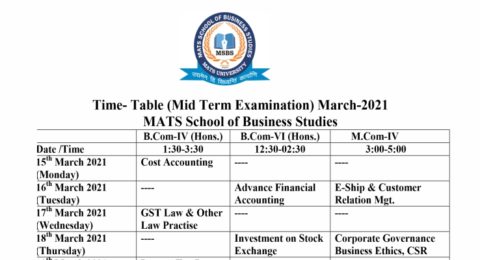 Mid term march examination 2021
