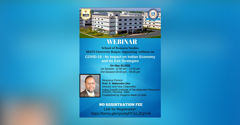 One Day Webinar on “COVID19 & its Impact on Economy”