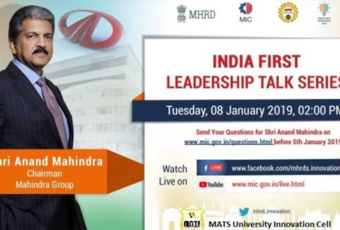 Live session for “India First Leadership Talk Series” by Shri. Anand Mahindra, Chairman, Mahindra Group_5c32ec557ceac