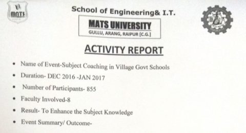 Subject Coaching in Village Govt. Schools - 2017_5ac511de592c6